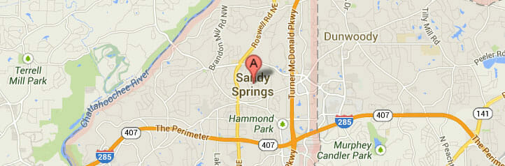 Map of Sandy Springs, Georgia Map of Sandy Springs, Georgia