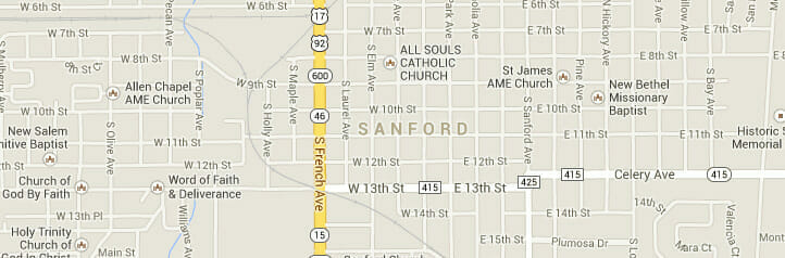 Map of Sanford, Florida Map of Sanford, Florida