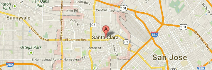 Map of Santa Clara, California Map of Santa Clara, California