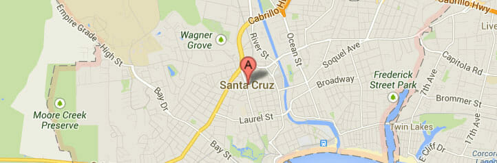 Map of Santa Cruz, California Map of Santa Cruz, California