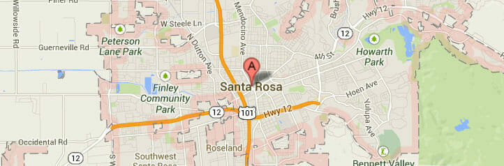 Map of Santa Rosa, California Map of Santa Rosa, California