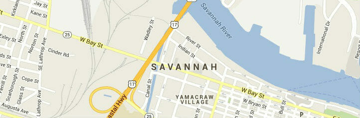 Map of Savannah, Georgia Map of Savannah, Georgia