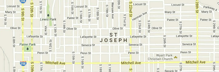 Map of St. Joseph, Missouri Map of St. Joseph, Missouri