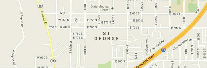 Map of St. George, Utah Map of St. George, Utah