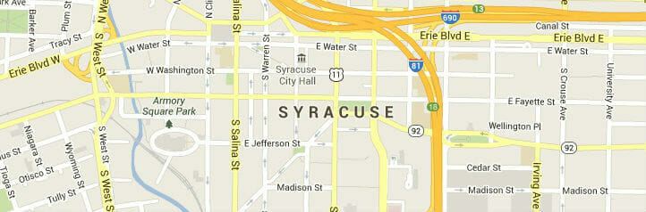 Map of Syracuse, New York Map of Syracuse, New York