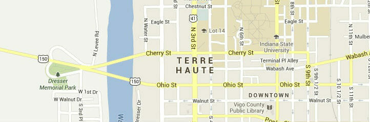 Map of Terre Haute, Indiana Map of Terre Haute, Indiana