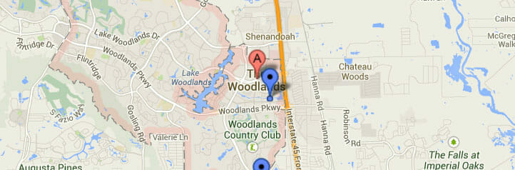 Map of The Woodlands, Texas Map of The Woodlands, Texas