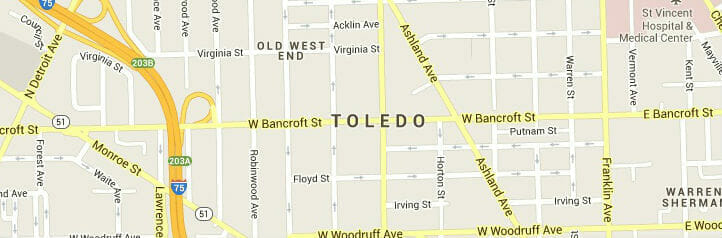 Map of Toledo, Ohio Map of Toledo, Ohio