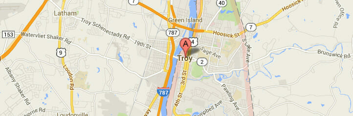 Map of Troy, New York Map of Troy, New York