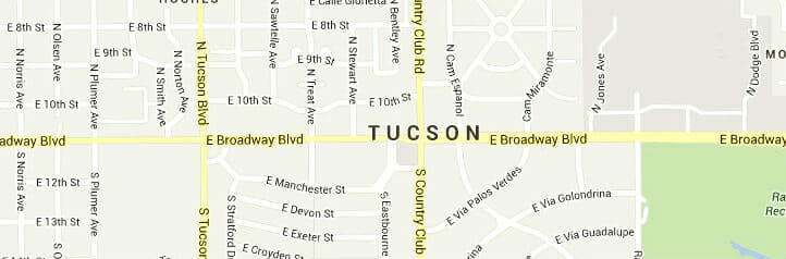 Map of Tucson, Arizona Map of Tucson, Arizona