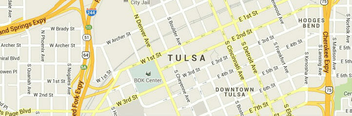 Map of Tulsa, Oklahoma