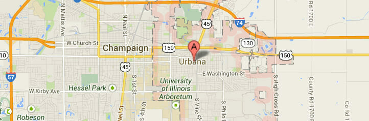 Map of Urbana, Illinois Map of Urbana, Illinois