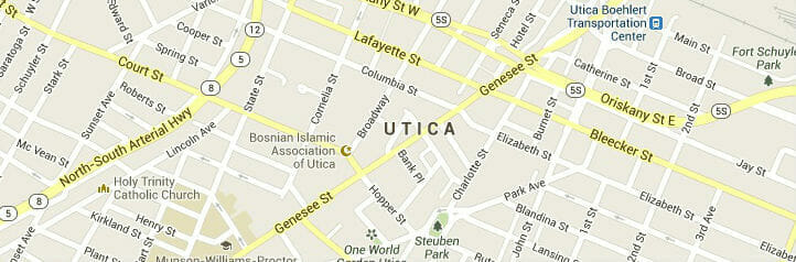 Map of Utica, New York Map of Utica, New York