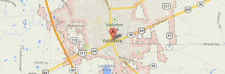 Map of Valdosta, Georgia Map of Valdosta, Georgia