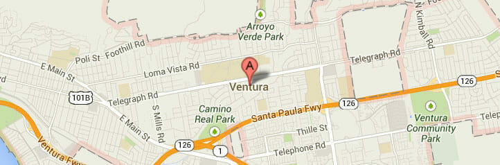Map of Ventura, California Map of Ventura, California
