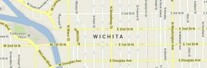 Map of Wichita, Kansas Map of Wichita, Kansas