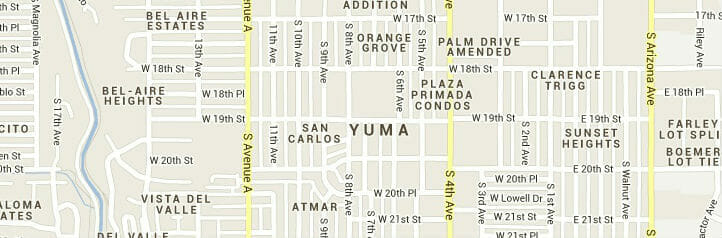 Map of Yuma, Arizona Map of Yuma, Arizona