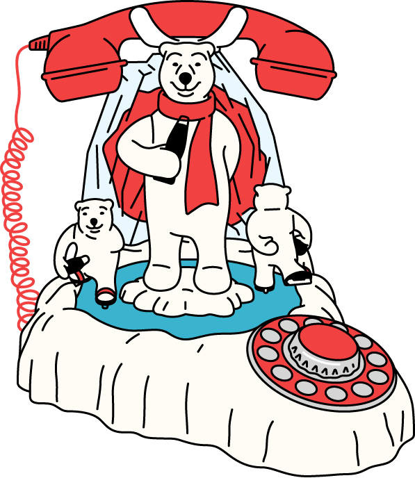 Coca-Cola Polar Bears Novelty Phone Coca-Cola Polar Bears Novelty Phone
