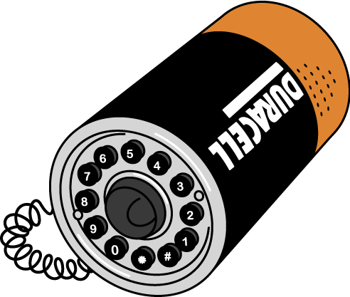 Duracell Battery Novelty Phone Duracell Battery Novelty Phone