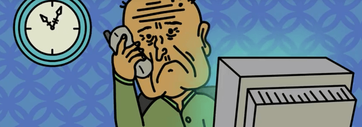 Old Man Stuck On Hold Old Man Stuck On Hold