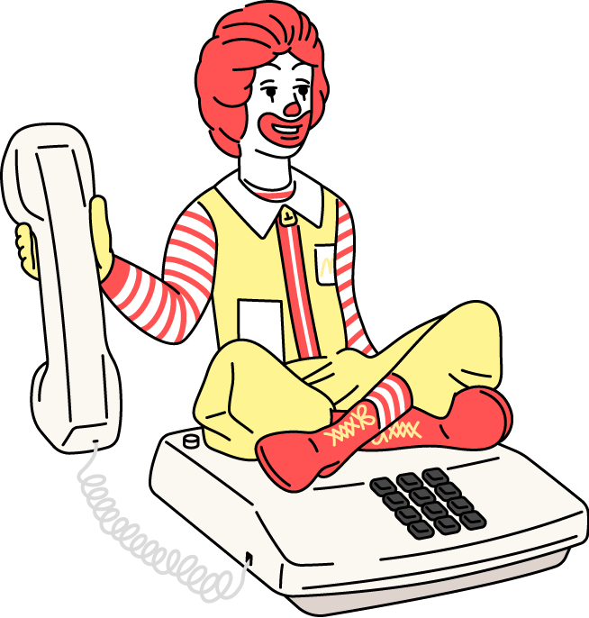 Sitting Ronald McDonald Novelty Phone Sitting Ronald McDonald Novelty Phone