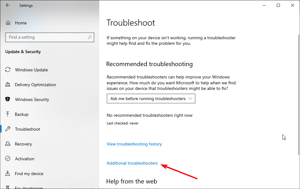 Windows troubleshoot to fix Error code 0x8000ffff