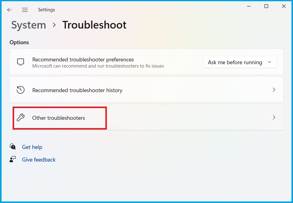 Windows Troubleshoot