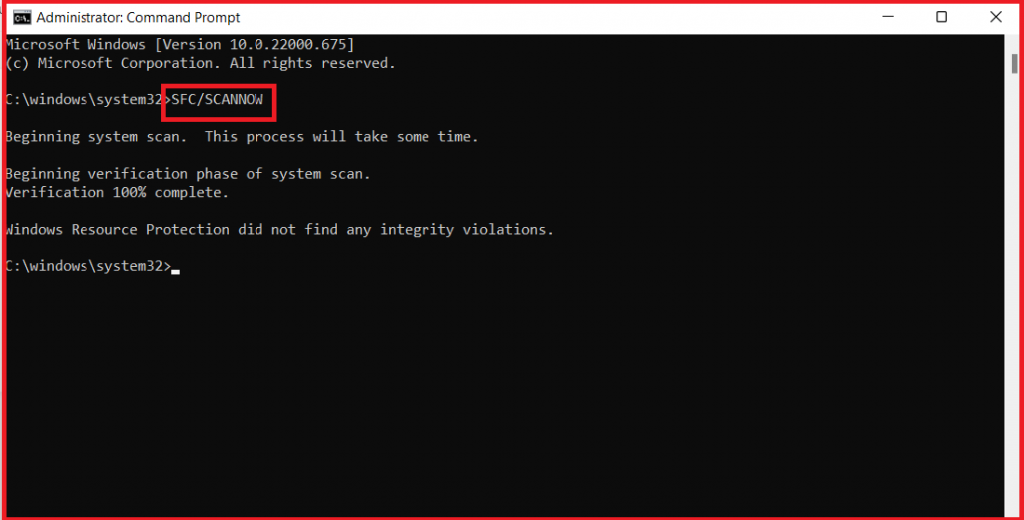 SFC Scan to fix Windows Update Error Code 0x8024002d